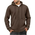 thumbnail image 1 of SHTXOZHI Mens Zip Up Hooded Jackets Zip Up Hoodie Sweatshirts Fall Jacket Coats with Pockets, 1 of 7