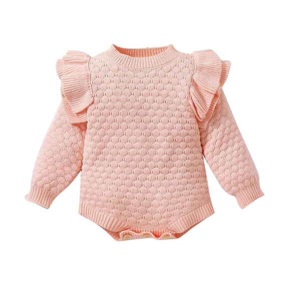 SHTXOZHI Newborn Infant Baby Girls Ruffle Romper Long Sleeve Jumpsuit Fall Winter Clothes