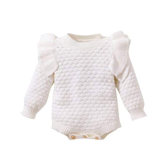 SHTXOZHI Newborn Infant Baby Girls Ruffle Romper Long Sleeve Jumpsuit Fall Winter Clothes