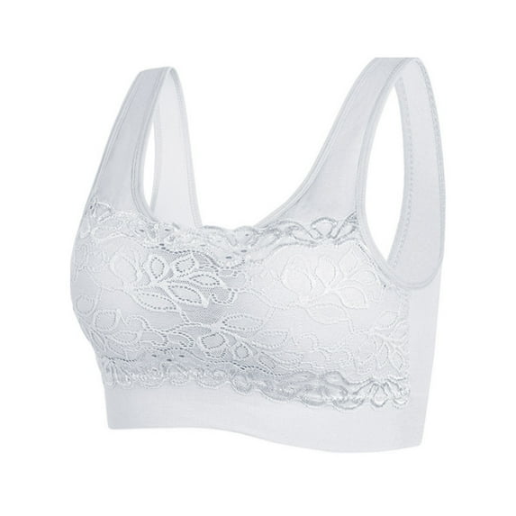 SHTXOZHI No Underwire Bras for Women Padded Push Up Lace Bra Full Coverage Breathable Everyday Bras
