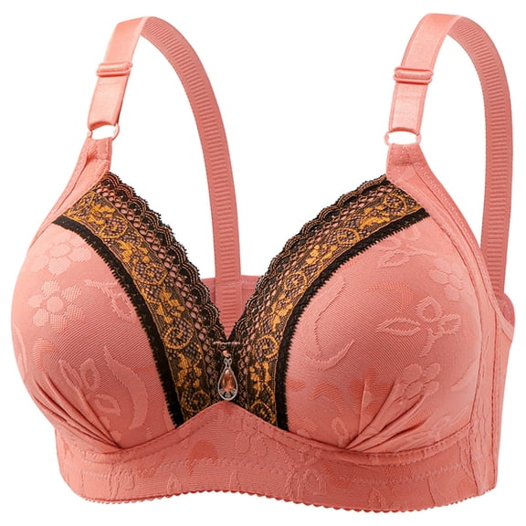 SHTXOZHI No Wire Bras for Women Push Up Full Coverage Bras Adjustable Strap Wirefree Everyday Bras