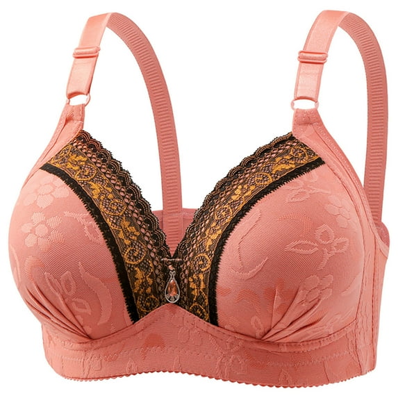 SHTXOZHI No Wire Bras for Women Push Up Full Coverage Bras Adjustable Strap Wirefree Everyday Bras