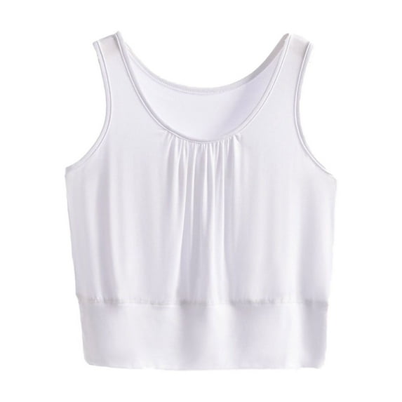 SHTXOZHI Plus Size Tops for Women Summer Sleeveless Crop Tank Tops Casual Pajama Tops Solid Color Shirts
