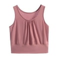 thumbnail image 1 of SHTXOZHI Plus Size Tops for Women Summer Sleeveless Crop Tank Tops Casual Pajama Tops Solid Color Shirts, 1 of 3