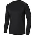 thumbnail image 1 of SHTXOZHI Quick Dry Workout Shirt for Men Long Sleeve Crewneck Lightweight Running Athletic Gym Tops, 1 of 2