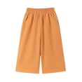 thumbnail image 1 of SHTXOZHI Soft Pants for Kids Wide Leg Comfortable Elastic Waist Pants Loose Solid Color Casual Vacation Bottoms, 1 of 6