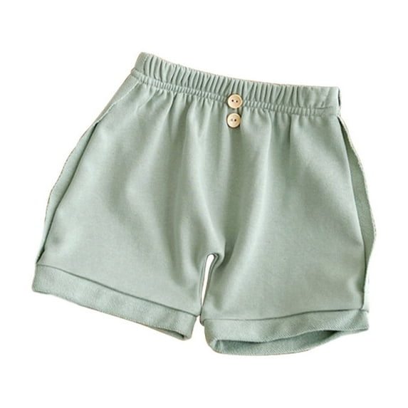 SHTXOZHI Toddler Baby Boy Girl Shorts Elastic Waist Casual Shorts Solid Color Summer Beach Shorts