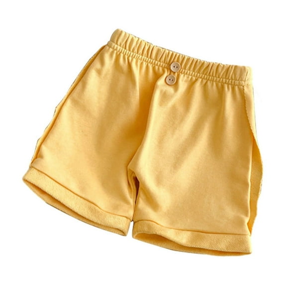 SHTXOZHI Toddler Baby Boy Girl Shorts Elastic Waist Casual Shorts Solid Color Summer Beach Shorts