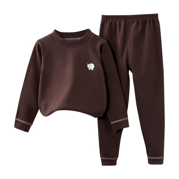 SHTXOZHI Toddler Baby Boys Girl Thermal Underwear Set Long Sleeve Tops Pants Kids Fall Winter Clothes