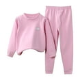 thumbnail image 1 of SHTXOZHI Toddler Baby Boys Girl Thermal Underwear Set Long Sleeve Tops Pants Kids Fall Winter Clothes, 1 of 1