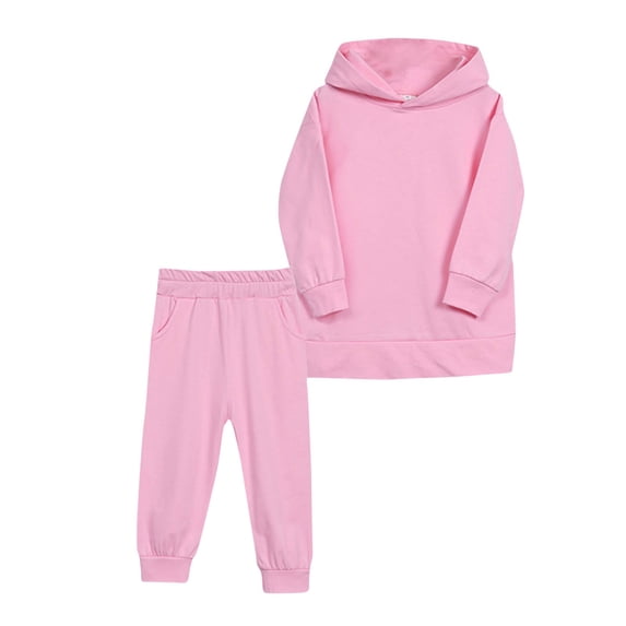 SHTXOZHI Toddler Boy Girl 2 Piece Tracksuit Set Long Sleeve Hooded Sweatshirt Sweatpants Kids Outfit