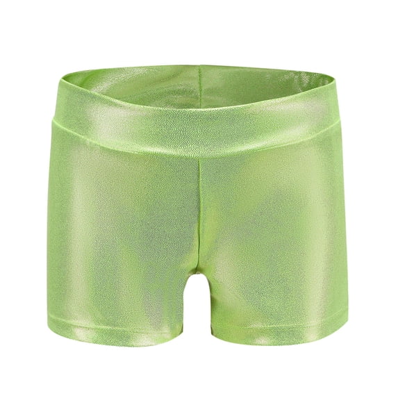 SHTXOZHI Toddler Boys Girls Dance Shorts Kids Workout Yoga Shorts Sparkly Glitter Solid Color Shorts