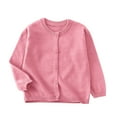 thumbnail image 1 of SHTXOZHI Toddler Boys Girls Sweater Cardigans Long Sleeve Button Down Knitted Cardigan Kids Jackets, 1 of 6