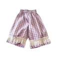 thumbnail image 1 of SHTXOZHI Toddler Girls Cute Pants Lace Ruffle Trim Elastic Waisted Pants Lightweight Breathable Print Loose Casual Bottoms, 1 of 6