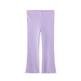 thumbnail image 1 of SHTXOZHI Toddler Girls Flared Leggings Knitted Elastic Waist Base Layer Solid Color Casual Outdoor Sport Bottoms, 1 of 3