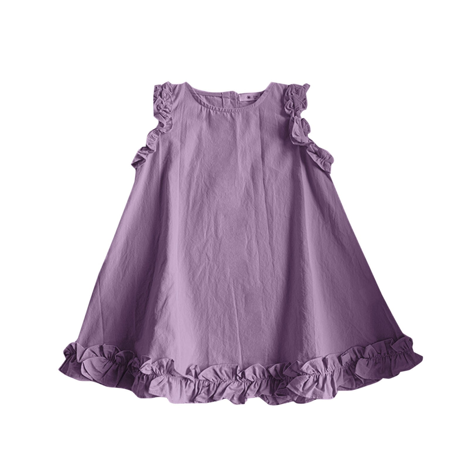 Girl's Summer Sleeveless Jacquard Sundress