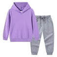 thumbnail image 1 of SHTXOZHI Toddler Kid Girl Clothes Long Sleeve Hoodies Elastic Waist Jogger Pants Sweatsuit Set, 1 of 5