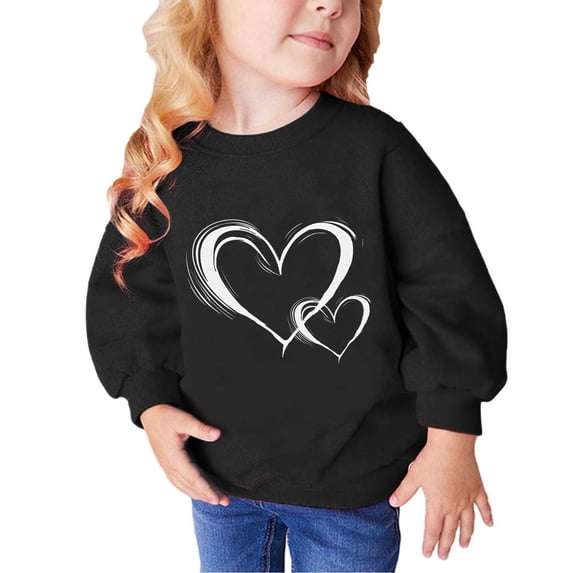 SHTXOZHI Toddler Kids Boys Girls Pullover Sweatshirt Crewneck Long Sleeve Graphic Fall Tops