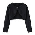 thumbnail image 1 of SHTXOZHI Toddler Kids Girl Cropped Cardigan Long Sleeve Button Down Knit Cover Up Jacket Tops, 1 of 3