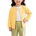 thumbnail image 1 of SHTXOZHI Toddler Knitted Cardigan Button Down Long Sleeve Sweater Solid Color Casual Basic Soft Outerwear Tops, 1 of 9