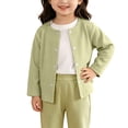 thumbnail image 1 of SHTXOZHI Toddler Knitted Cardigan Button Down Long Sleeve Sweater Solid Color Casual Basic Soft Outerwear Tops, 1 of 9