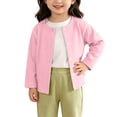 thumbnail image 1 of SHTXOZHI Toddler Knitted Cardigan Button Down Long Sleeve Sweater Solid Color Casual Basic Soft Outerwear Tops, 1 of 9