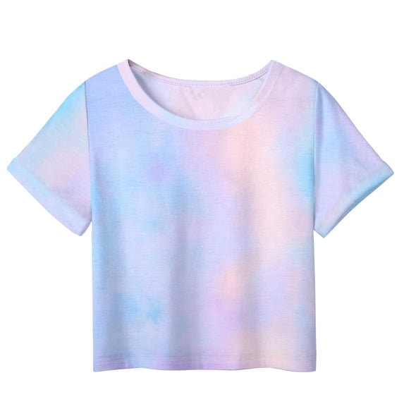 SHTXOZHI Toddler Tie-Dye T Shirt Kids Boys Girls Short Sleeve Round Neck Tee Tops Summer Tshirt