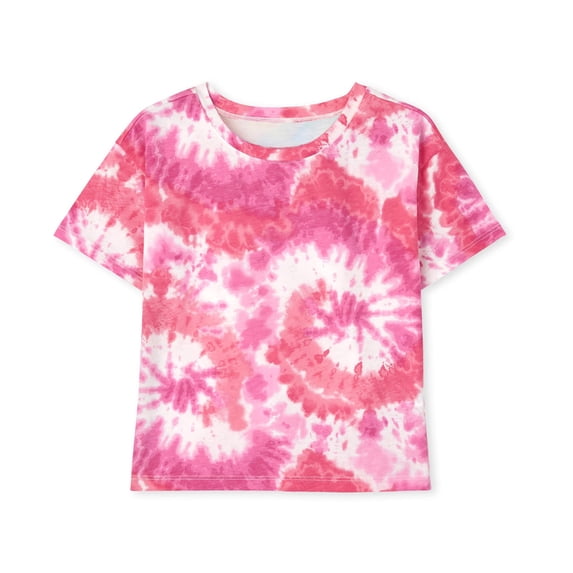 SHTXOZHI Toddler Tie-Dye T Shirt Kids Boys Girls Short Sleeve Round Neck Tee Tops Summer Tshirt