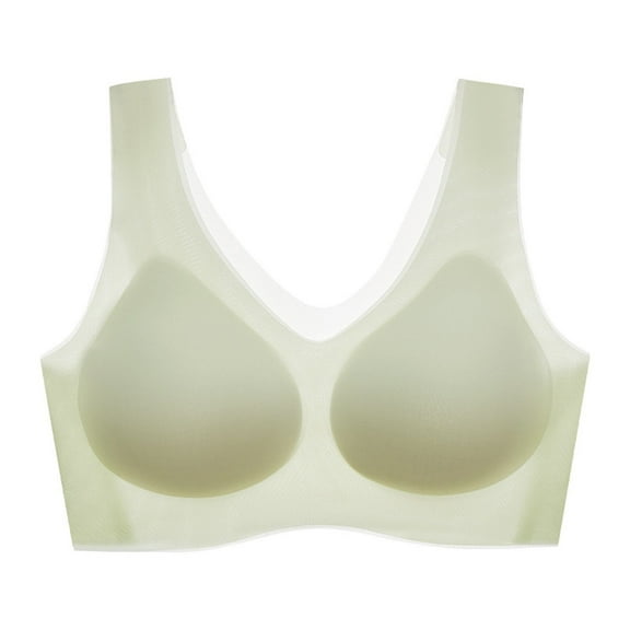 SHTXOZHI V Neck Sport Bras for Women Push Up Seamless Bra No Underwire Comfort Smoothing Bra