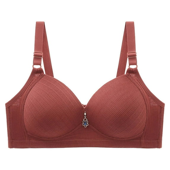 SHTXOZHI Wireless Bras for Women Adjustable Strap Push Up Bras Full Coverage Breathable Everyday Bras