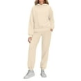 thumbnail image 1 of SHTXOZHI Women 2 Piece Outfit Hooded Sweatshirt Jogger Sweatpants Matching Tracksuit Sets, 1 of 8