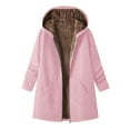 thumbnail image 1 of SHTXOZHI Women Fleece Lined Jackets Full Zip Up Hoodie Fall Winter Coat Warm Outerwear with Pockets, 1 of 6