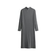 thumbnail image 1 of SHTXOZHI Women's Casual Fall Winter Sweater Dress Long Sleeve Crewneck Solid Color Knit Dress, 1 of 3
