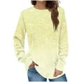 thumbnail image 1 of SHTXOZHI Women's Crewneck Sweatshirts Fall Long Sleeve Pullover Casual Tunic Tops Fashion Clothes, 1 of 5