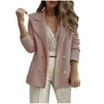 thumbnail image 1 of SHTXOZHI Women's Long Sleeve Corduroy Blazer Open Front Button Down Cardigan Business Work Jacket, 1 of 6