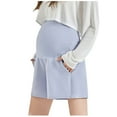thumbnail image 1 of SHTXOZHI Women's Maternity Shorts Over Belly with Pockets Pregnancy Workout Yoga Athletic Shorts, 1 of 3