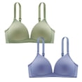 thumbnail image 1 of SHTXOZHI Women's Push Up Wireless Bras Wire Free Full Coverage Everyday Bras Adjustable Strap Bras 2 Pack, 1 of 6