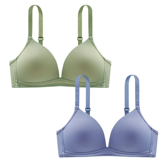 SHTXOZHI Women's Push Up Wireless Bras Wire Free Full Coverage Everyday Bras Adjustable Strap Bras 2 Pack