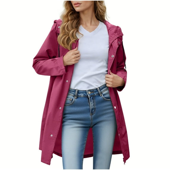SHTXOZHI Women's Rain Jackets Lightweight Waterproof Windbreaker Coats for Outdoor Hiking Travel