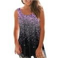 thumbnail image 1 of SHTXOZHI Women's Summer Sleeveless Tank Tops Trendy Crewneck Printed Shirts Casual Loose Tops, 1 of 6
