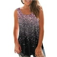 thumbnail image 1 of SHTXOZHI Women's Summer Sleeveless Tank Tops Trendy Crewneck Printed Shirts Casual Loose Tops, 1 of 6