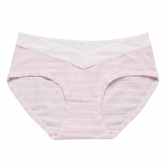 SHTXOZHI Women's Underwear Cotton No Show Striped Panties Full Coverage Breathable Briefs