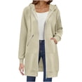 thumbnail image 1 of SHTXOZHI Women's Zip Up Hoodies Zip Up Drawstring Hooded Jackets Casual Coat with Pockets, 1 of 5