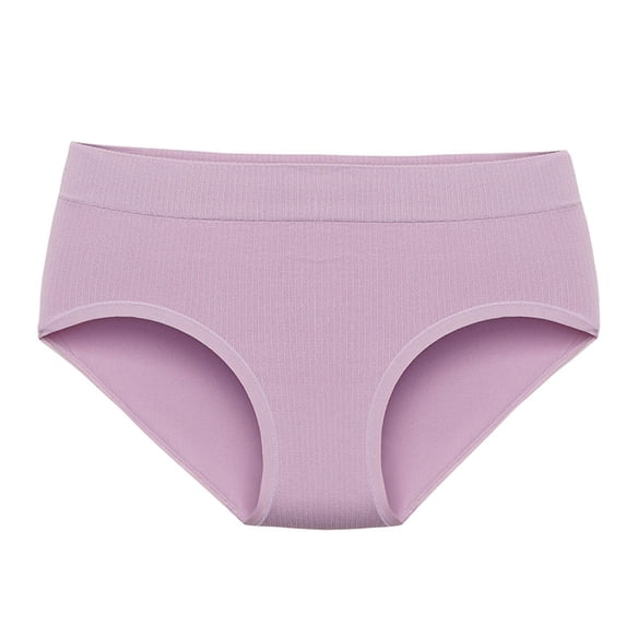 SHTXOZHI Womens Cotton Panties Full Coverage Breathable Underwear Solid Color No Show Briefs