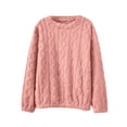 thumbnail image 1 of SHTXOZHI Womens Fuzzy Fleece Pajama Tops Long Sleeve Plush Sherpa Tops Lounge Sleep Shirts, 1 of 6