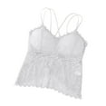 thumbnail image 1 of SHTXOZHI Womens Lace Spaghetti Strap Camisole Built in Bra Padded Sleeveless Shirts Summer Tank Tops, 1 of 6