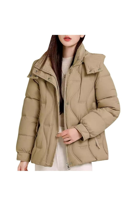 Womens Puffer Down Jacket Warm Winter Hooded Coat Lightweight Packable Down Outerwear