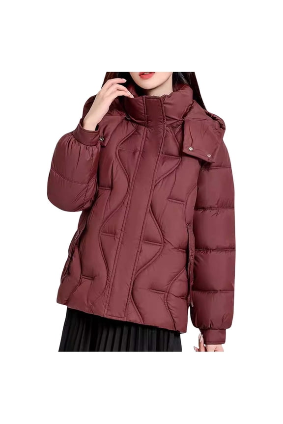 Womens Puffer Down Jacket Warm Winter Hooded Coat Lightweight Packable Down Outerwear