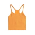 thumbnail image 1 of SHTXOZHI Womens Ribbed Tank Top Crisscross Back Spaghetti Strap Tops Crew Neck Casual Dressy Cropped Summer Tees, 1 of 5