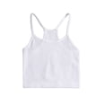 thumbnail image 1 of SHTXOZHI Womens Ribbed Tank Top Crisscross Back Spaghetti Strap Tops Crew Neck Casual Dressy Cropped Summer Tees, 1 of 6